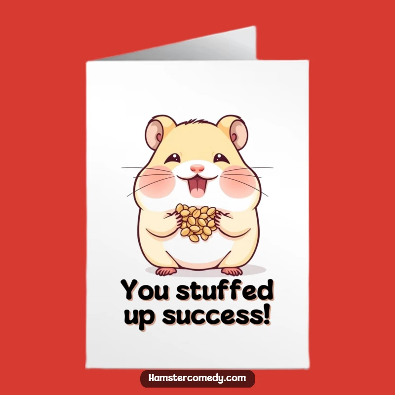 Free Printable Hamster Congratulations Card: Funny Downloadable Gift for Big Wins