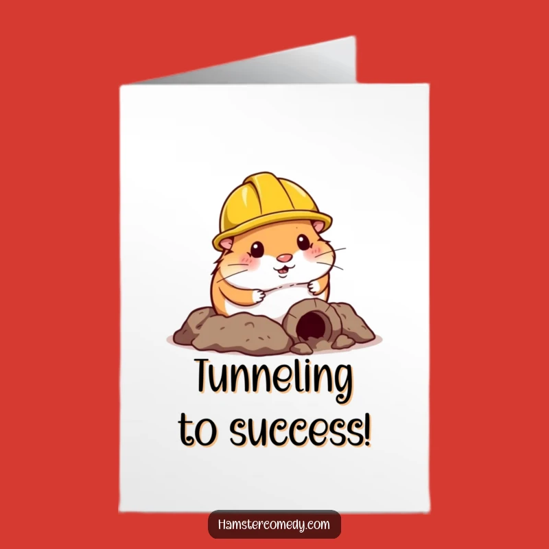 Free Printable Congrats Card: Funny Hamster Builder Awaits Your Big Win!