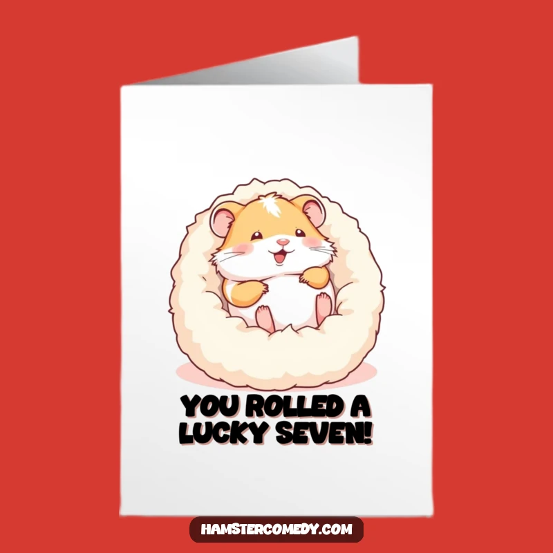Free Printable Congrats Card: Hamster Bed Roll Celebration! Downloadable DIY Gift.