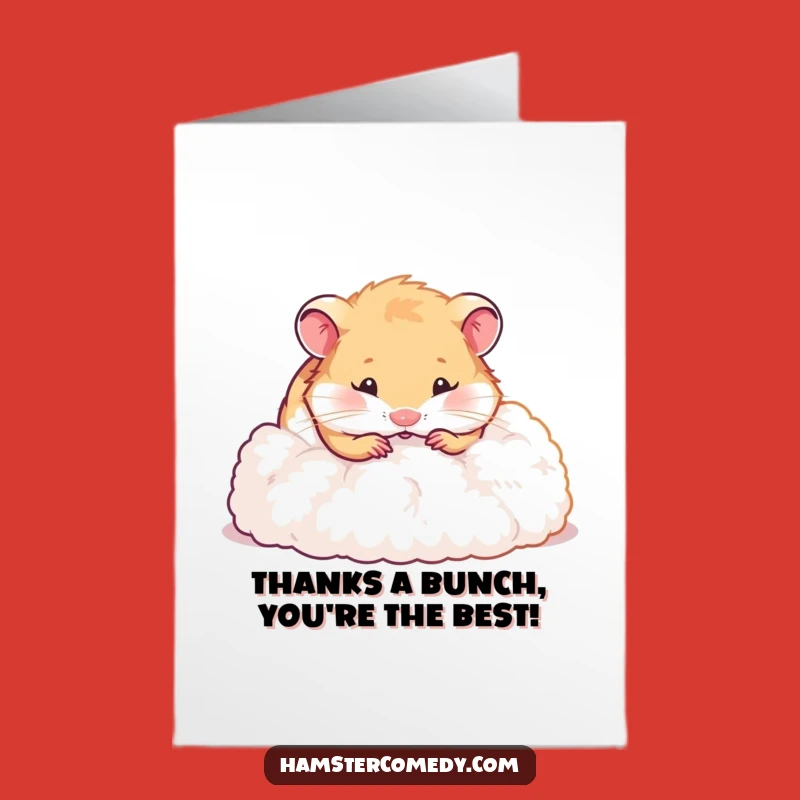 Free Printable Thank You Card: Adorable Hamster Digging, Heartfelt Downloadable Gratitude