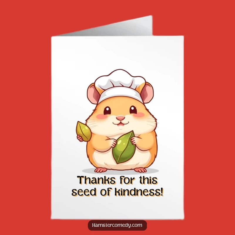 Free Printable Thank You Card: Chef Hamster's Gift - Funny Gift