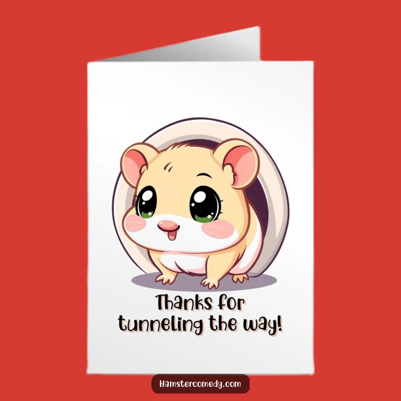 Free Printable Thank You Card: Curious Hamster Thanks - Funny Gift