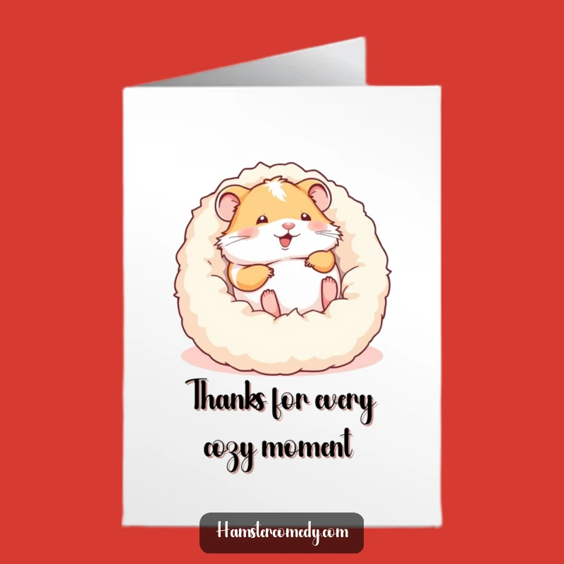 Free Printable Thank You Card: Hamster Rolling Thanks! Downloadable DIY Gift.