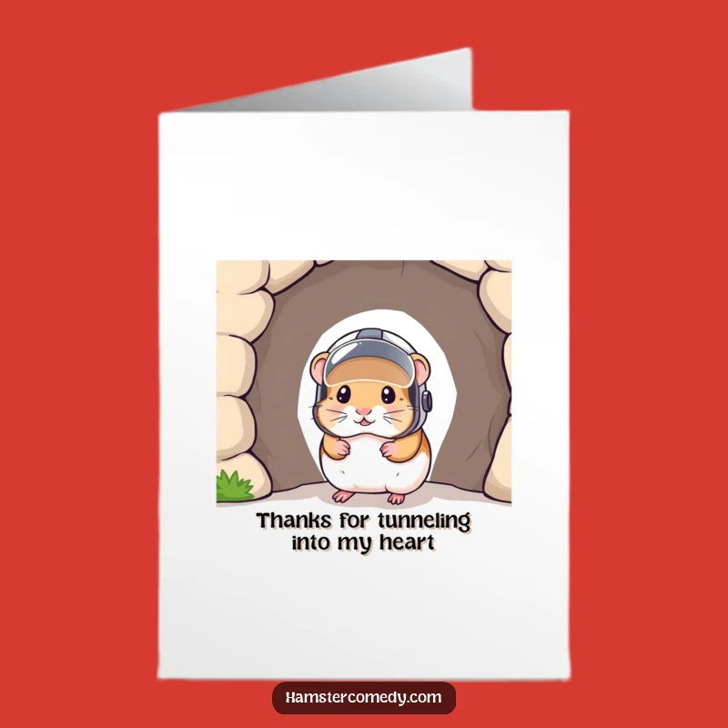 Free Printable Thank You Card: Helmet Hamster's Gratitude for a Funny Downloadable Gift
