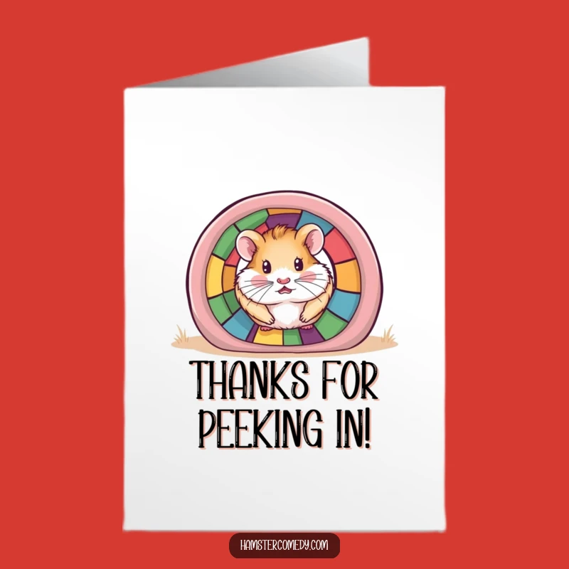 Free Printable Hamster Tunnel Thank You Card: Funny Downloadable Gift of Appreciation