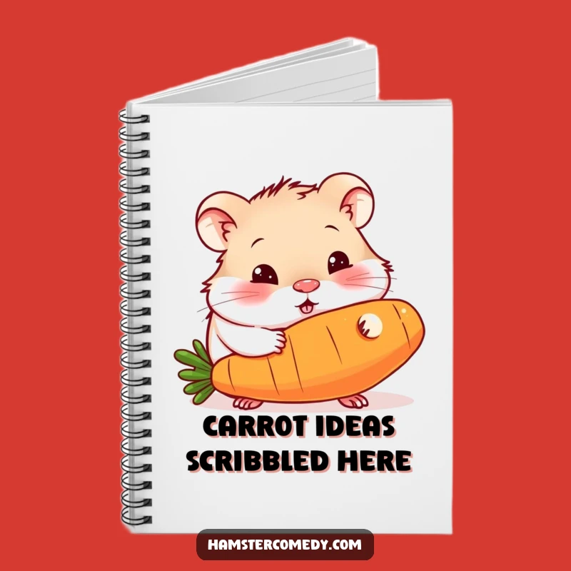 Funny Hamster Carrot Notebook: Curious Rodent Journal Munching Giant Veggie Gift