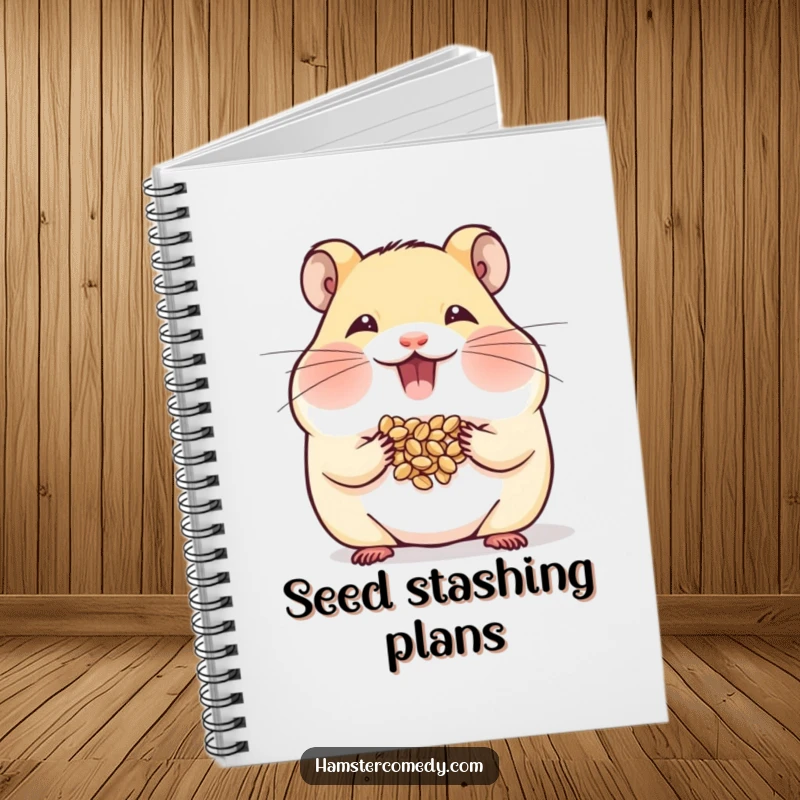 Funny Hamster Notebook with a hamster theme, ideal for jotting down snack ideas and thoughts.