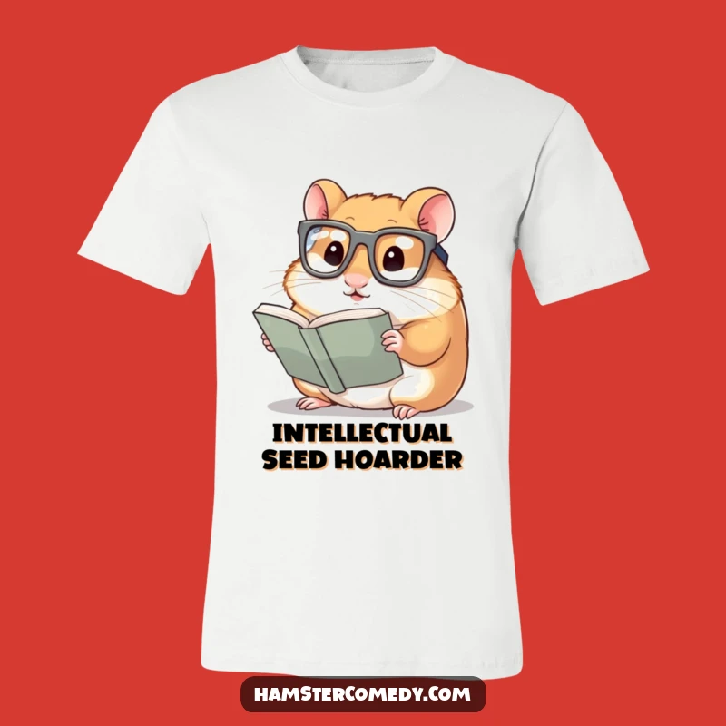 Funny Hamster T-Shirt: Bookworm Glasses Design, Smart and Humorous Gift Tee