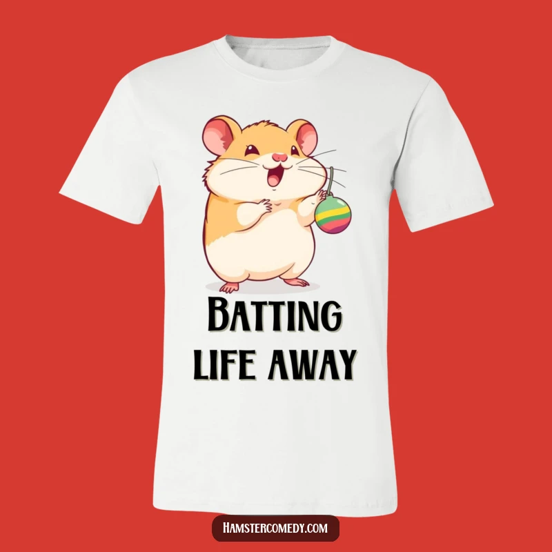 Funny Hamster Toy T-Shirt - Energetic Play Tee for Small Pet Fans