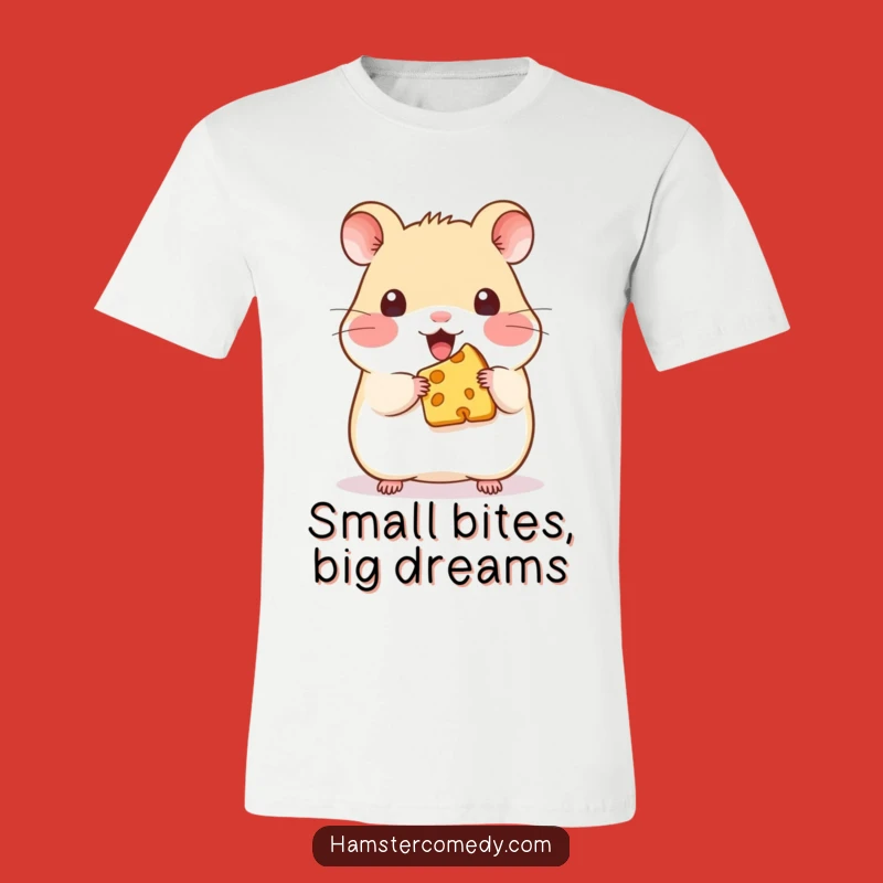 Funny Kawaii Hamster Cheese T-Shirt - Cute Hamster Tee, Ideal Funny Gift for Foodies