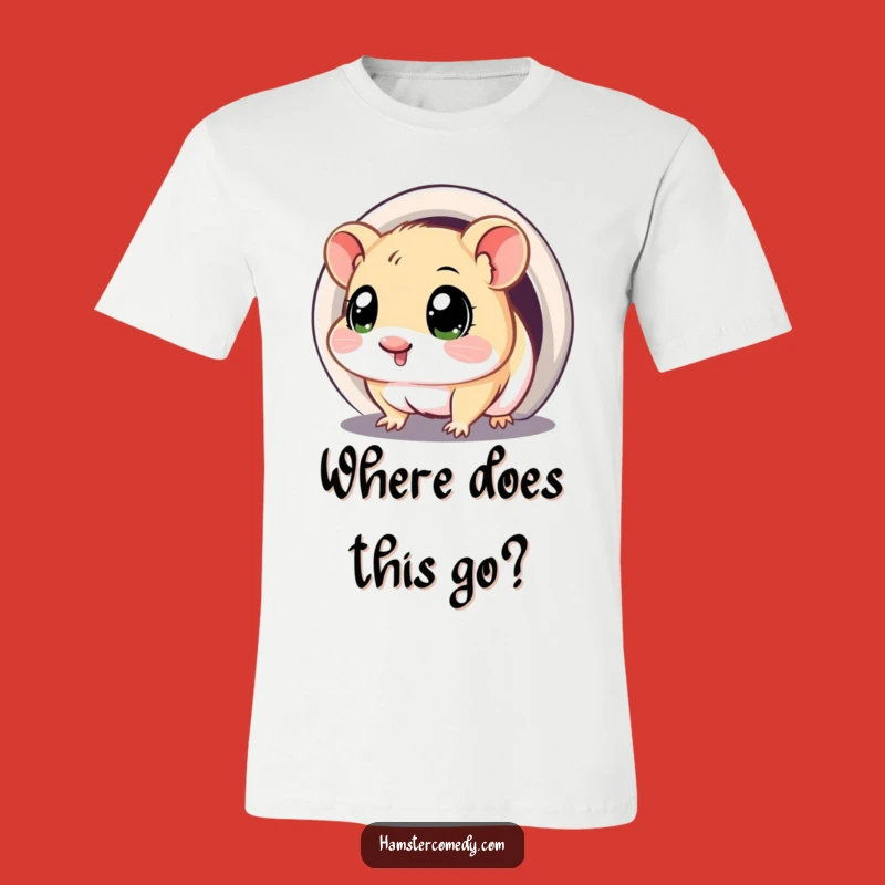 Funny Kawaii Hamster Explorer T-Shirt - Curious & Comical Apparel
