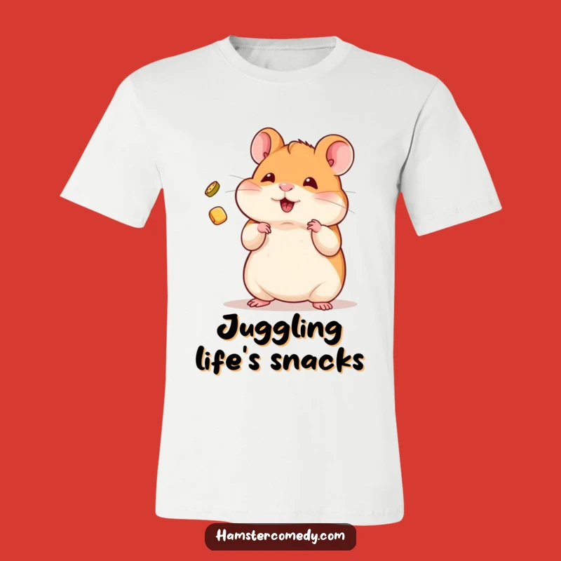 Funny Kawaii Hamster Juggling T-Shirt: Skillful Snack Tee