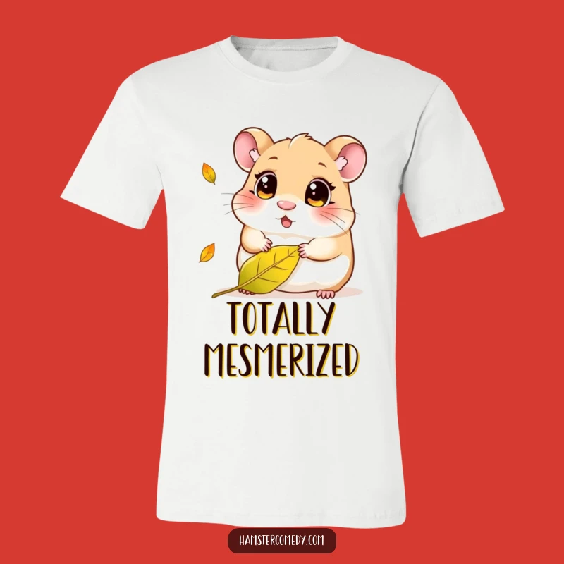 Funny Kawaii Hamster Leaf Tee - Cute Curious Amigurumi Shirt, Perfect Gift