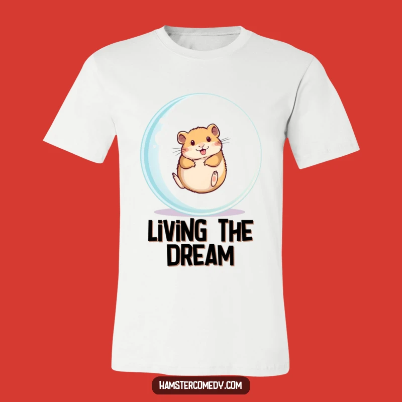 Funny Hamster Ball T-Shirt: Joyful Rolling Hamster Funny Gift Tee