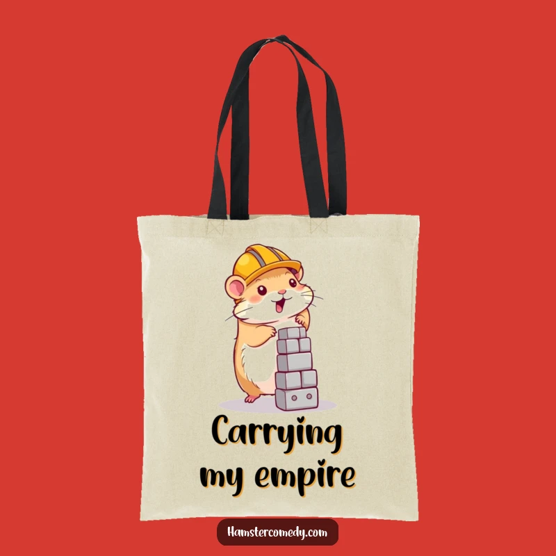 Funny Hamster Tote Bag: Carry Your Dreams Funny Construction Worker Gift Bag