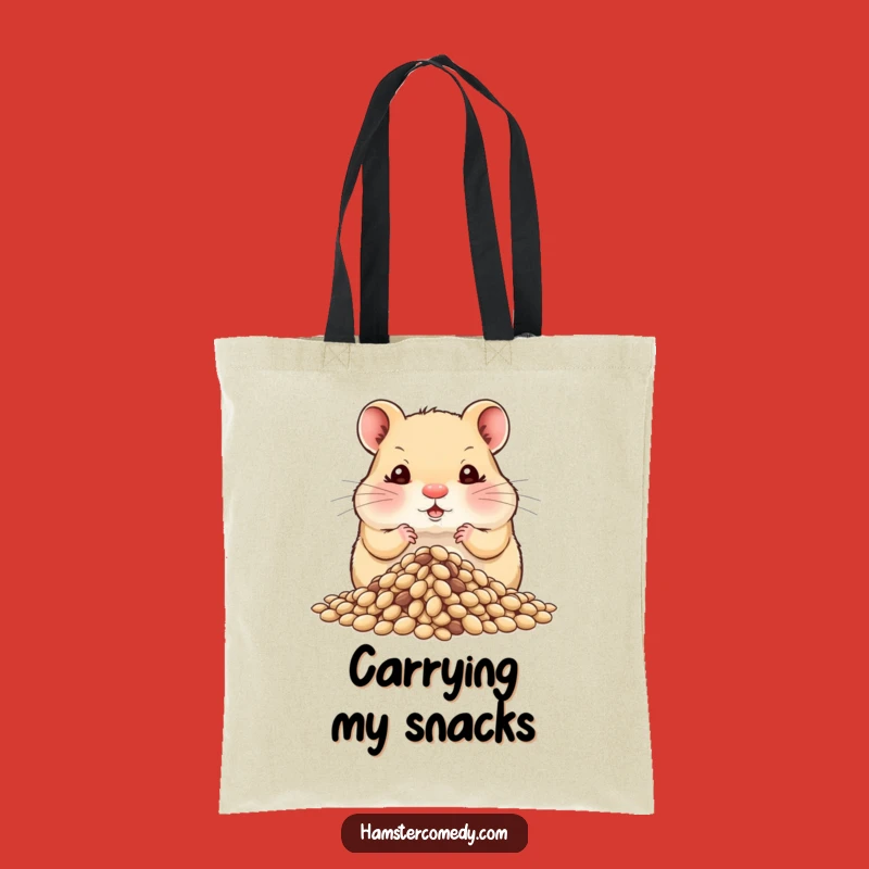 Funny Hamster Hoarding Seeds Tote Bag - Carry Your Stash in Style Gift