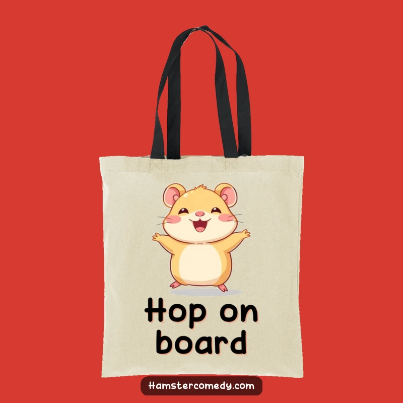 Funny Hamster Hop Tote Bag - Carry Your Joy, Ideal Funny Gift