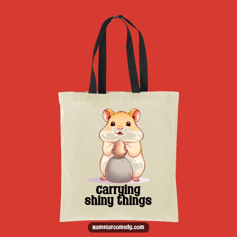 Funny Hamster Pebble Balance Tote Bag: Carry Your Treasures with Flair