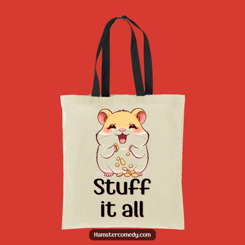 Funny Hamster Tote Bag - Carry Snacks & Smiles with This Hilarious Bag!