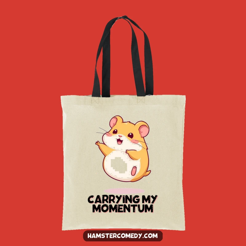 Funny Kawaii Hamster Somersault Tote Bag: Cute Gym Bag