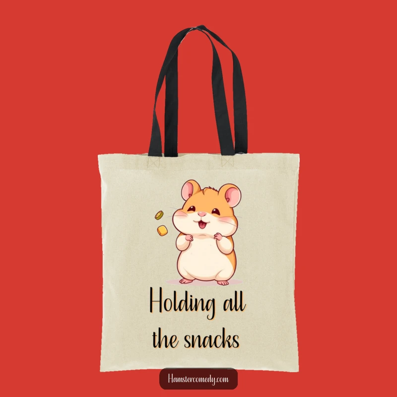 Funny Kawaii Hamster Juggling Tote Bag: Treat Holder Gift